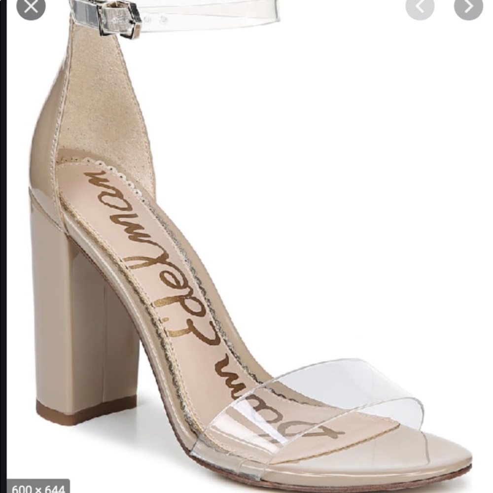 Sam Edelman Yaro Clear & Nude Patent Heel